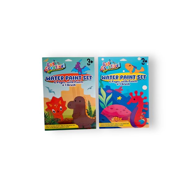 2-Pack Water Paint Set - Dinosaur &amp; Under the Sea Themes