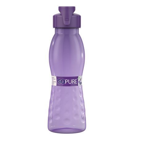 Go Pure Flip Top 700ml Leak Proof Water Bottle - Purple Image