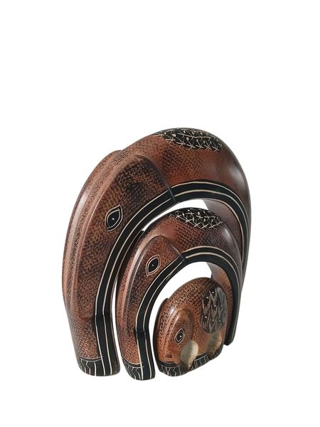 Handcrafted Elephant Family Sculpture