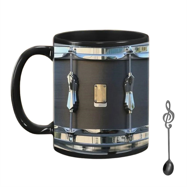 11OZ Black Vintage Drum Mug Funny Tea Coffee Juice Water Cup
