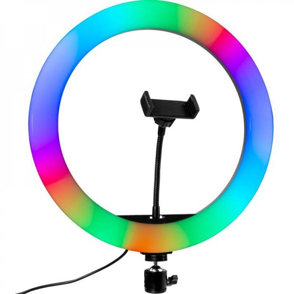 RGB Led Soft Ring Light MJ33 With15 Color Modes &amp;Smartphone Holder,