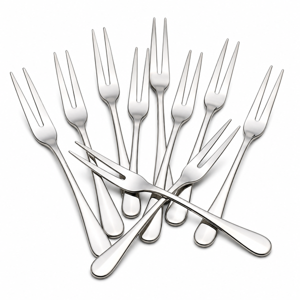 10 Piece Stainless Steel Dessert &amp; Fruit Fork Set