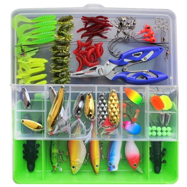 Share Hengjia 101 Piece Fishing Lure Set with Tackle Box