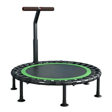 Mini Trampoline with Adjustable Handle, Quiet Fitness Rebounder for Home Image