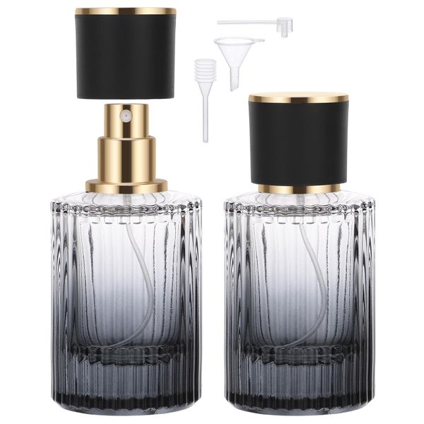 2 Piece Perfume Spray Bottle,Travel Mist Perfume Atomizer Refillable for Trave