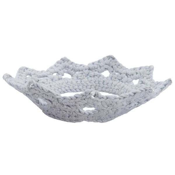 Elegant Baby Crochet Headbands Crown Grey image
