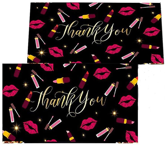 Red Lipstick Gift Cards - Party Event - Wedding Florist Business - Baby Shower