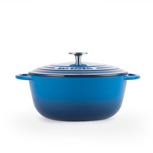 Capri 24cm Enamel Coated Red Cast Iron Casserole (Non-Stick)