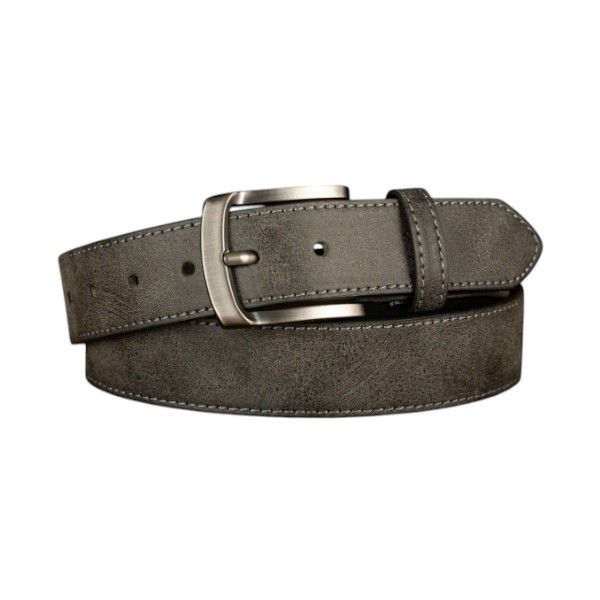 Vintage Style Faux Leather Belt for Men - Grey