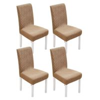 4 Pieces Dining Chair Covers Polyester Stretch Slipcovers Removable Available