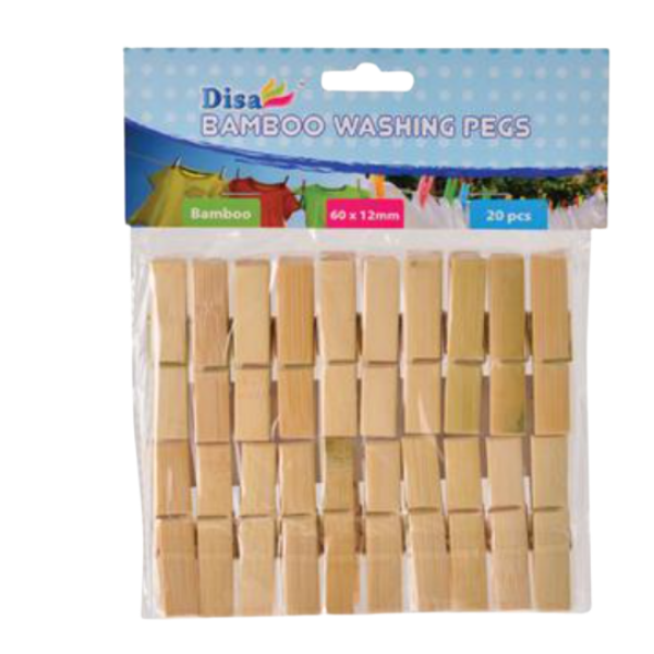 Disa - Bamboo Washing Pegs Set- Pack Of 3