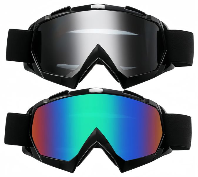 LJCZKA 2 Pack Dirt Bike Goggles, Atv Motocross Riding Offroad Goggles Adult