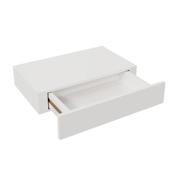 Spaceo Floating Drawer - White (w40cmxd25cm)