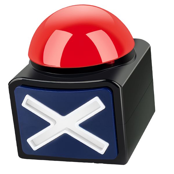Answer Buzzer Button Light-Up Sound Buzzer For Games - Black And Red