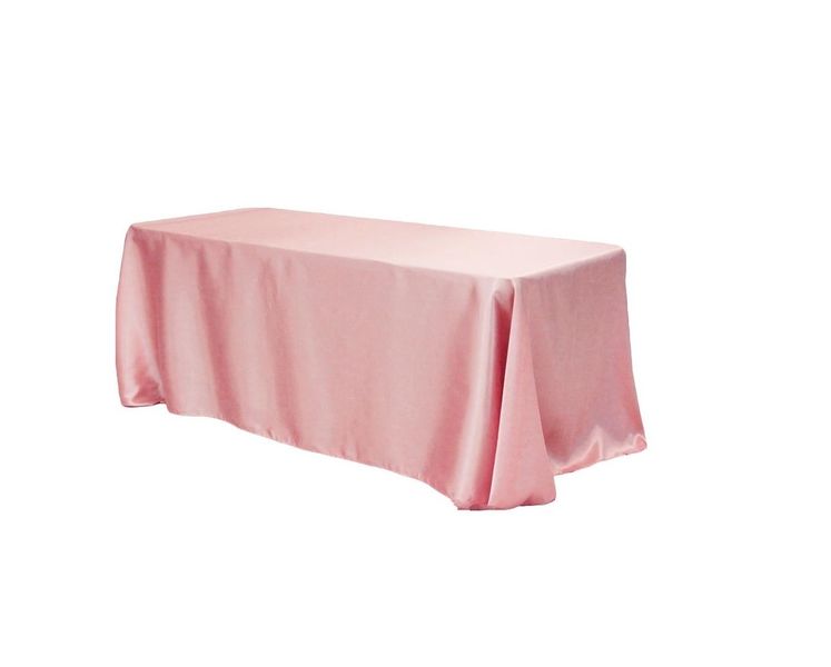 Satin Rectangular Tablecloth 3.3 x 2.3m -Pink