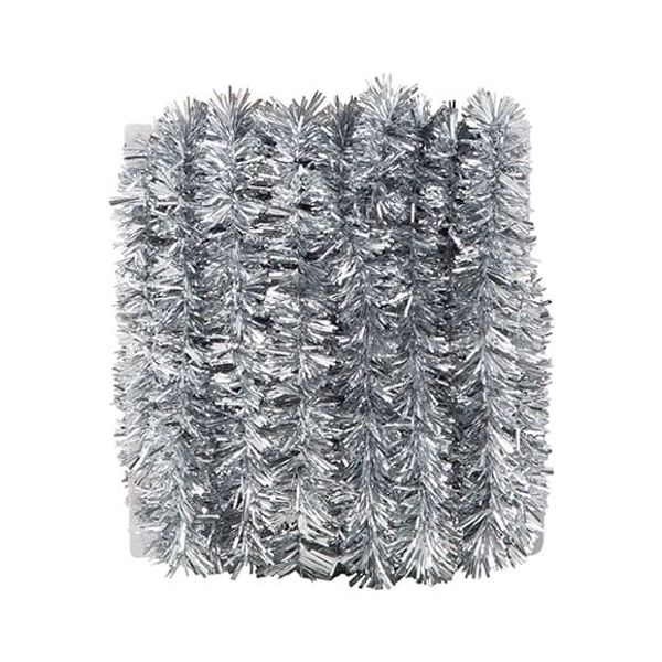 Flexxy 3 Christmas Tinsel Garland for Xmas Tree &amp; Home Decorations silver