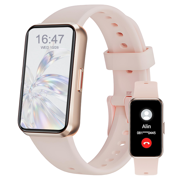 VSP Women's Smart Fitness Watch - Pink Silicone Strap, Lightweight &amp; Elegan