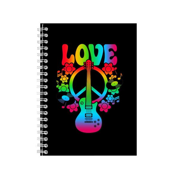 Peace Love A5 Notebook Spiral Lined Trendy Notepad Peace Pride Idea 370
