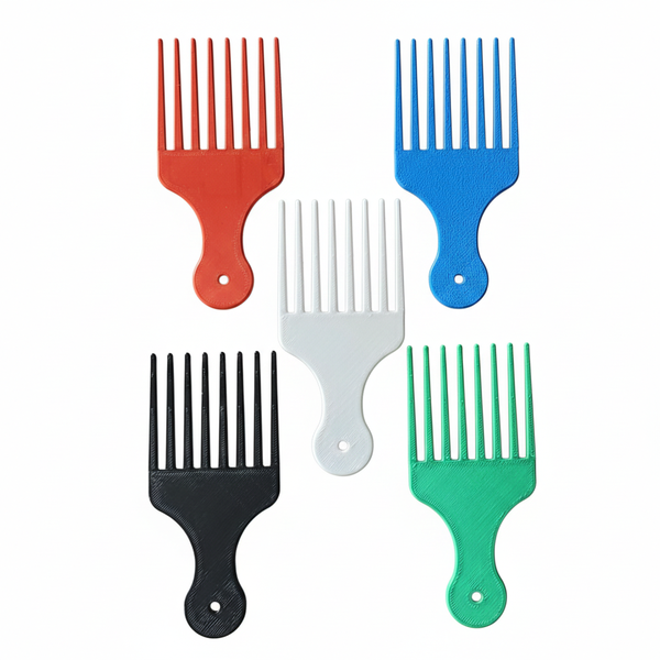 Afro Comb Set - Multi-Colour - 3D Printed - Professional Hair Styling