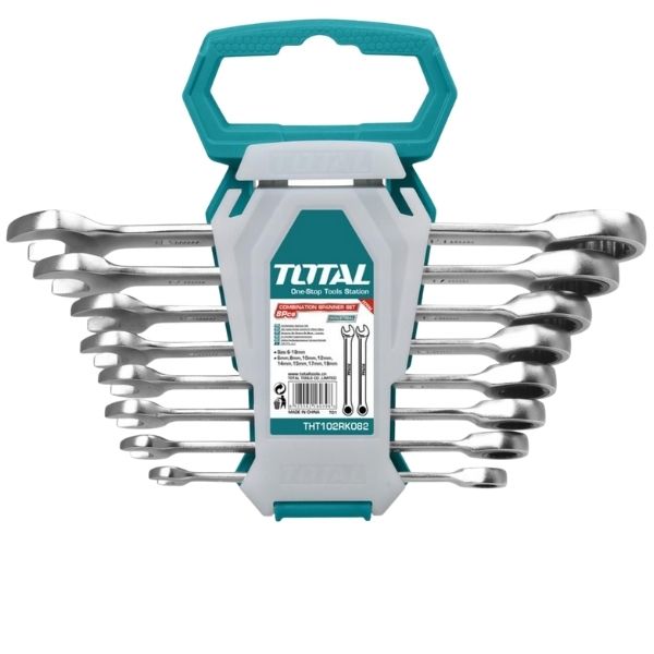 TOTAL Ratchet Spanner Set 8 Pcs