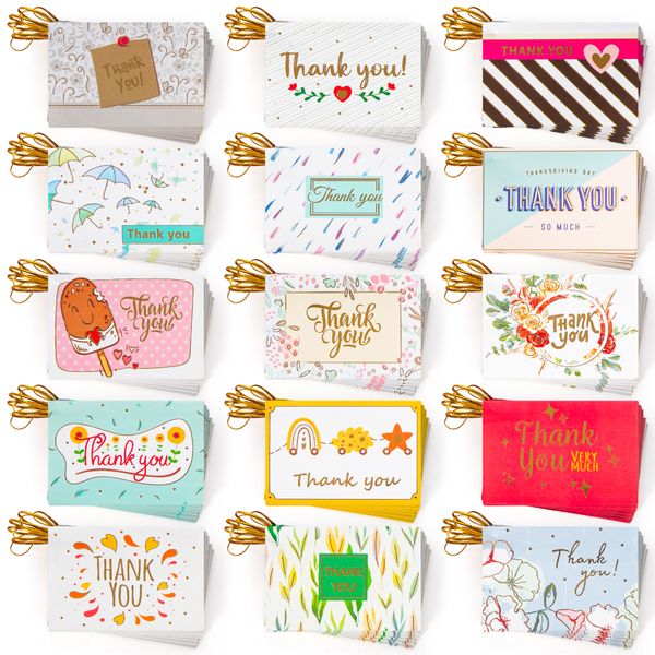 JESSEJESSECute Illustrated Mini Greeting Card Set (54 Cards) - 6.5 × 9.4 cm