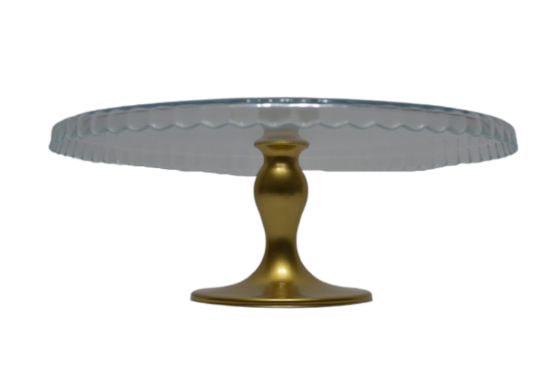 Cake Stand 32x12cm Footed Gold Patisserie Kasanova 40622