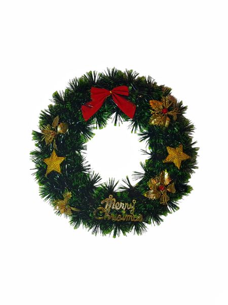 Christmas Wreath For Front Door With Artificial Branches Decorations