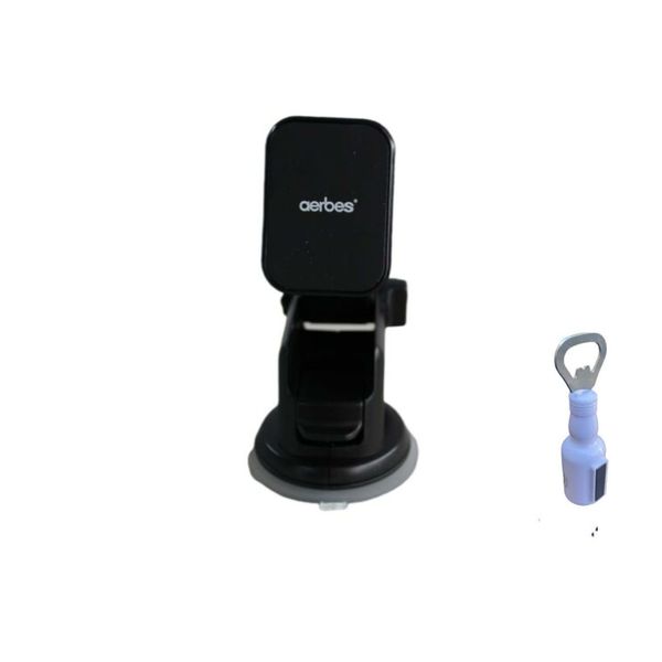 Aerbes AB-Q585 Magnetic 360 Rotation Car Phone Holder with Bottle Opener