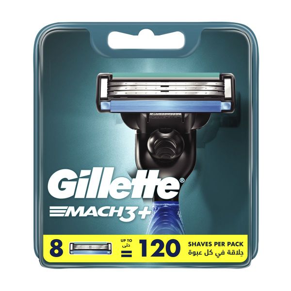 Gillette Mach3+ Razor Blades - 8's