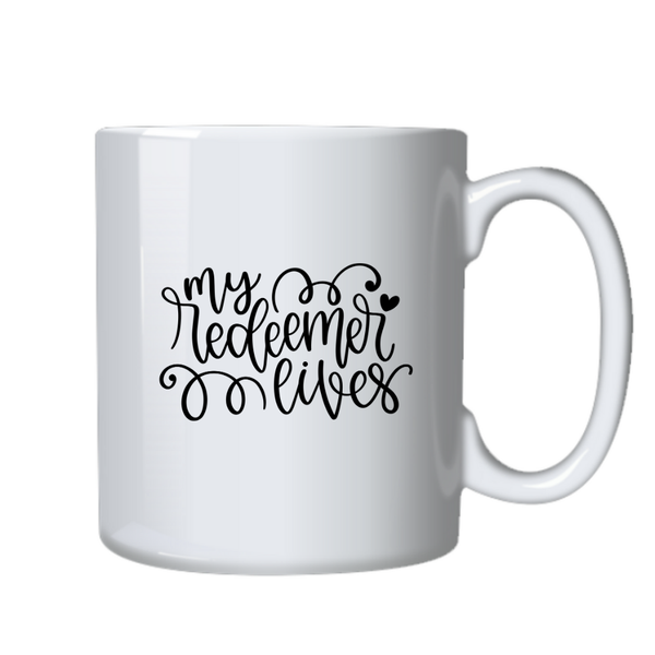 My Redeemer Lives Christian Theme Birthday Christmas Gift Cup Mug 402