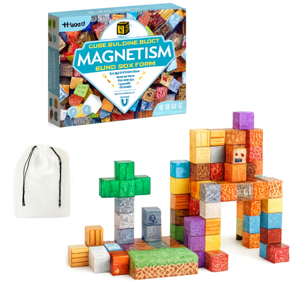 Magnetic Cube Blocks 108 Piece Construction Building STEM Educational Toy
