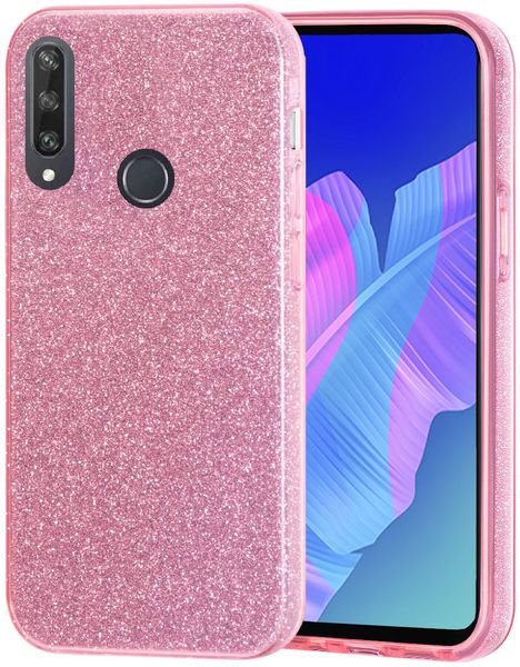 Tekron Glitter Sparkle Bling Protective Case for Huawei Y7p (2020) - Pink