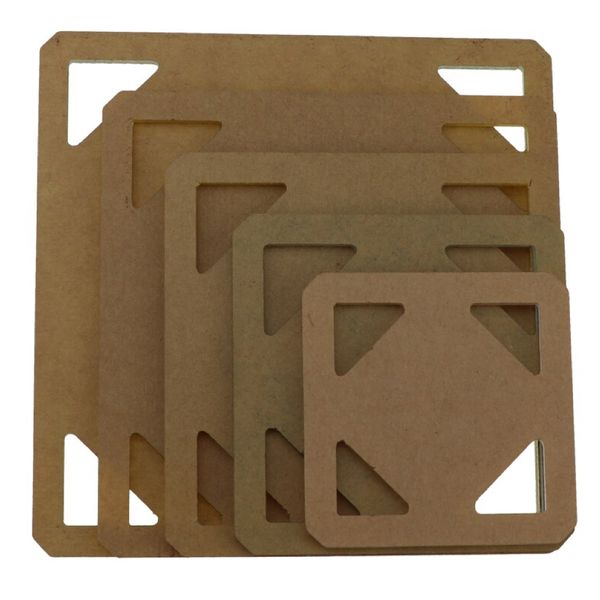 Craft Patchwork Quilt Acrylic Design Stencil Set of 5 Round Star