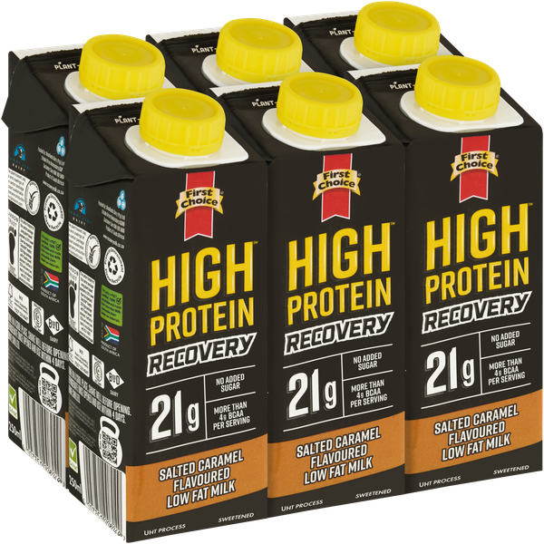 High-Protein Recovery Milk - Salted Caramel Flavoured - 1 x 6 Pack (250ml)