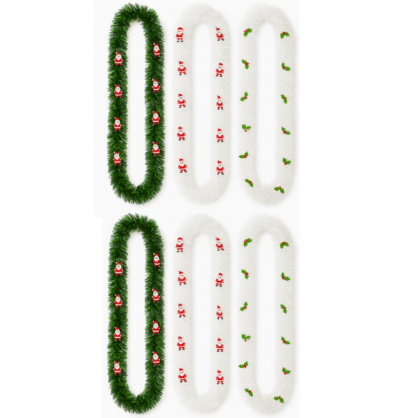 Christmas Neck Garland - 6 Pack Assorted Festive Designs