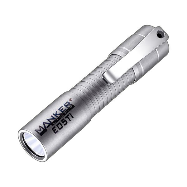 Manker E05 CW Titanium Pocket Flashlight 400 Lumen, 200m Throw