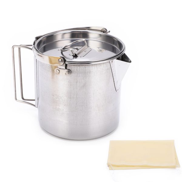 Heat-Resistant Stainless Steel Camping Kettle