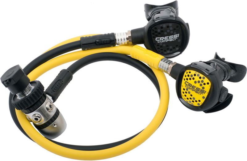 Cressi AC2 Compact + Octopus Set - Reliable Entry-Level Scuba Regulator Kit
