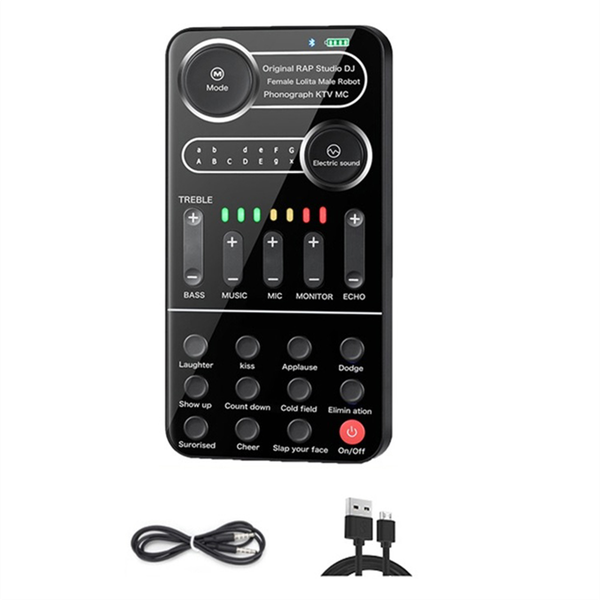 K9 Voice Changer Live Sound Card 12 Electric Tones for Computer PC