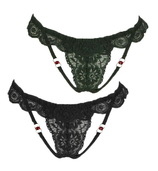 Ladies 2 Pack Lace Thong Set