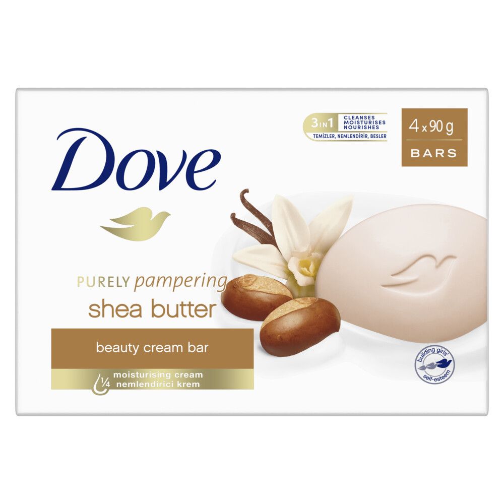 Dove Shea Butter Moisturizing Bar Soap Value Pack 4x90g | Shop Today ...