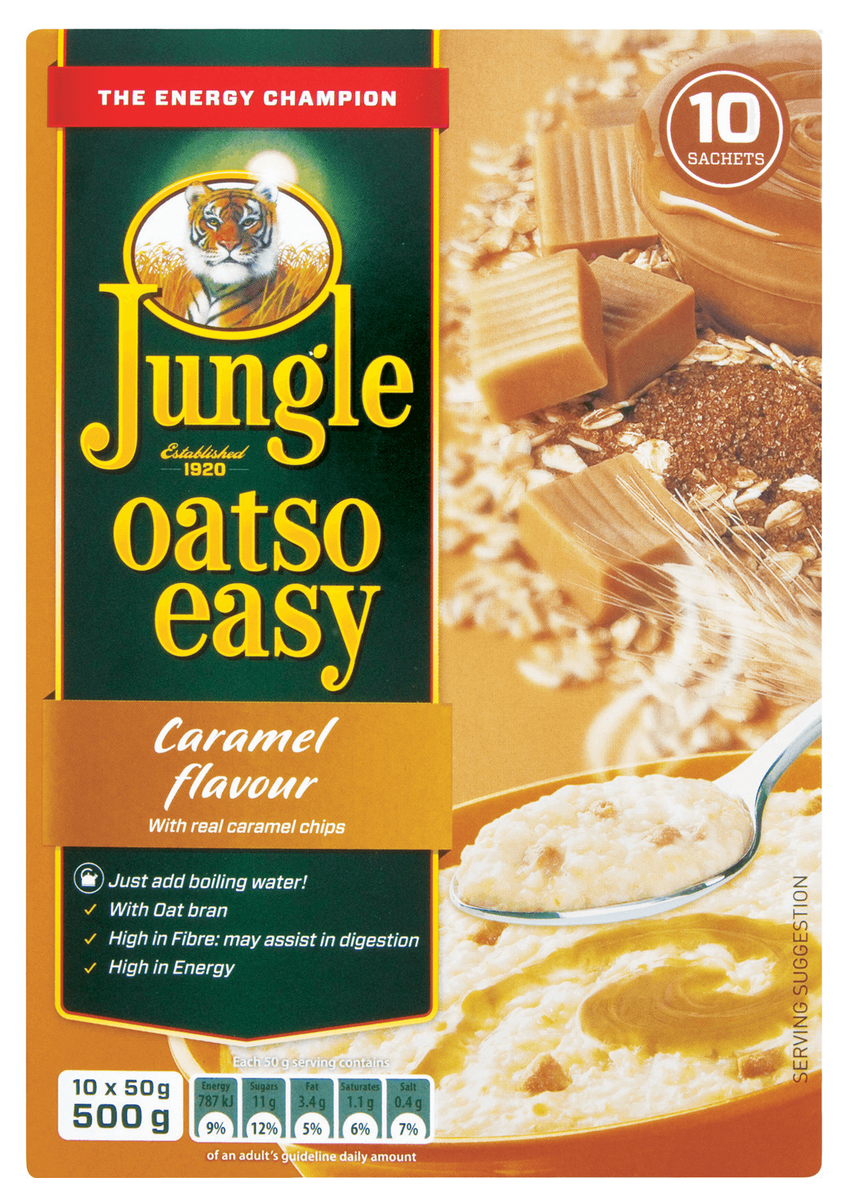 Jungle Oatso Easy Caramel Flavour Instant Oats 500g Shop Today Get 