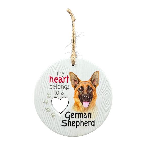 Piece of my Heart Ceramic Plaque - German Shepherd