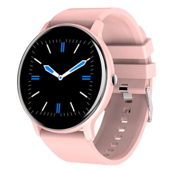 IP67 Waterproof Smart Watch With Silicone Strap - Pink