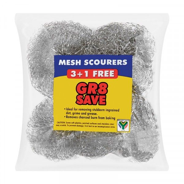 Gr8 Save Mesh Scourer - 3 +1 - 5 Pack