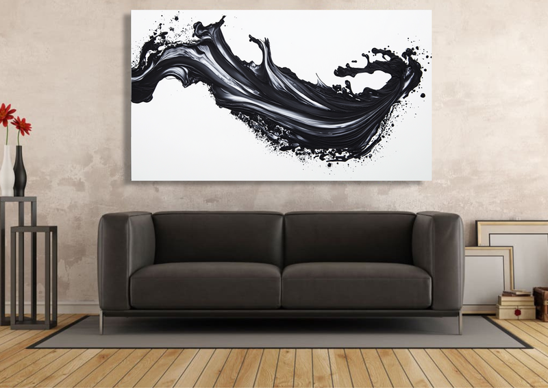 Canvas Wall Art - Flowing Ink River - IM1384