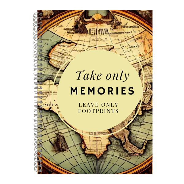 Memories A4 Notebook Spiral and Lined Travel Graphic Notepad Present 103
