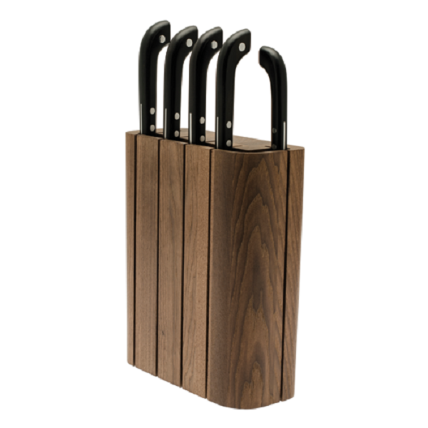 Legnoart Regata 5 Legnoart Regata 5 Piece Polo KnifeBlock DarkAsh