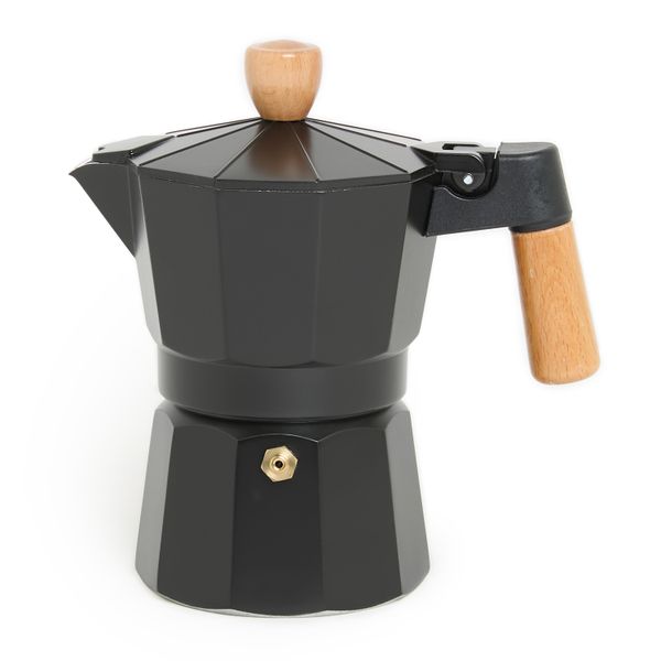George &amp; Mason - Black Italian Stovetop Coffee Pot - 200ml