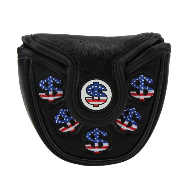 PU Leather Putter Cover Black Magnetic Closure